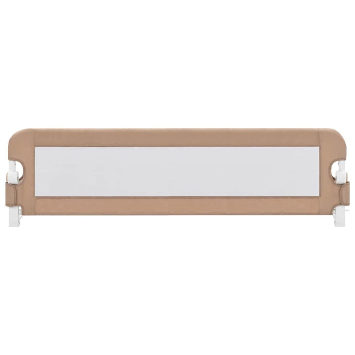 Toddler Safety Bed Rail Taupe 150x42 Cm Polyester Obolp