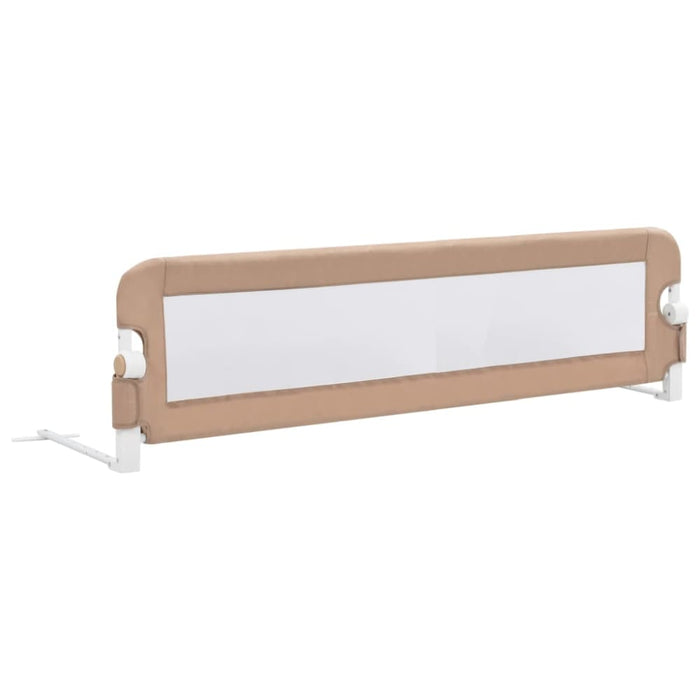 Toddler Safety Bed Rail Taupe 150x42 Cm Polyester Obolp