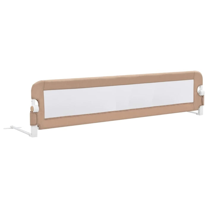 Toddler Safety Bed Rail Taupe 180x42 Cm Polyester Oboip