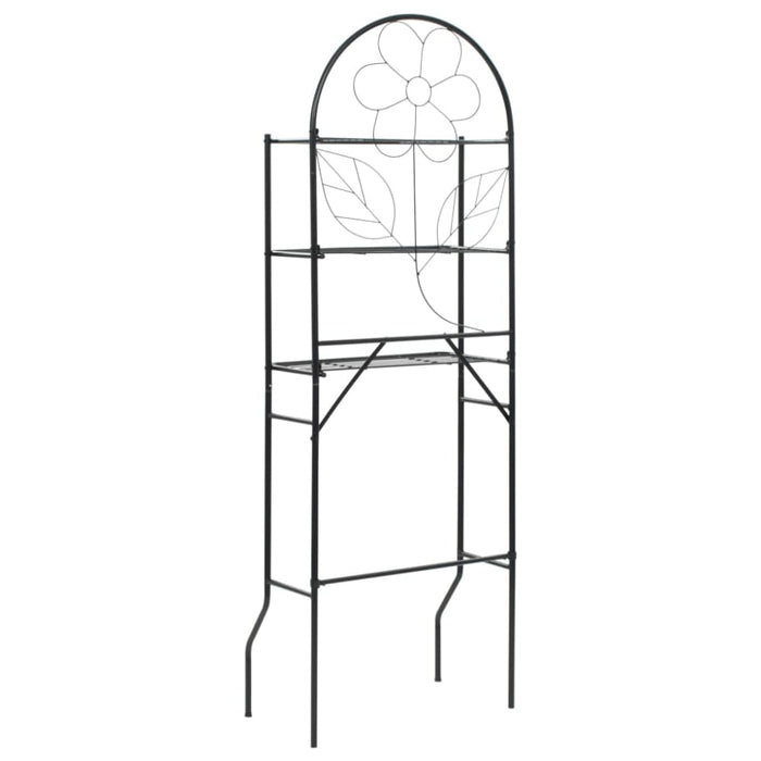 Toilet Rack Black 60x33x174 Cm Xalixx