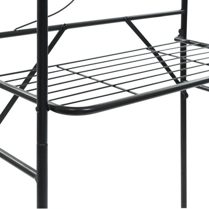 Toilet Rack Black 60x33x174 Cm Xalixx