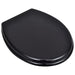 Wc Toilet Seat Mdf Lid Simple Design Black Oabnbx