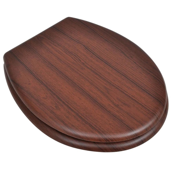 Wc Toilet Seat Mdf Lid Simple Design Brown Oabnbt