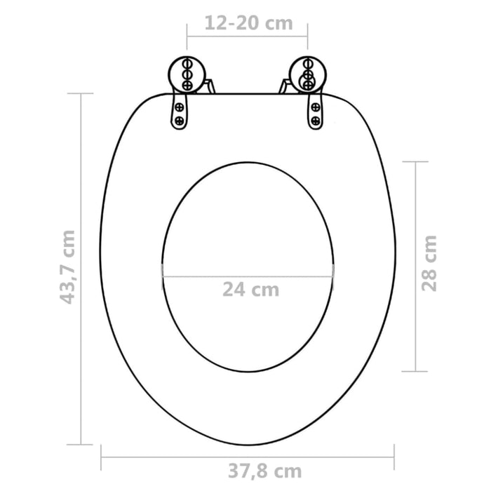 Wc Toilet Seat With Soft Close Lid Mdf Flamingo Design