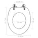 Wc Toilet Seat With Soft Close Lid Mdf Flamingo Design