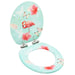 Wc Toilet Seat With Soft Close Lid Mdf Flamingo Design