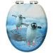 Wc Toilet Seat With Soft Close Lid Mdf Penguin Design Oalkoi