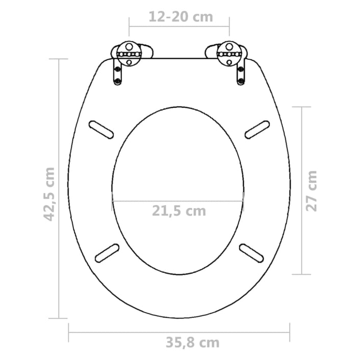 Wc Toilet Seat Mdf Soft Close Lid Simple Design Wood Oabnbb