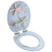 Wc Toilet Seat With Soft Close Lid Mdf Starfish Design