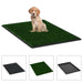 Pet Toilet with Tray and Artificial Turf Green Wc Oibilk