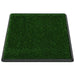 Pet Toilet with Tray and Artificial Turf Green Wc Oibilk