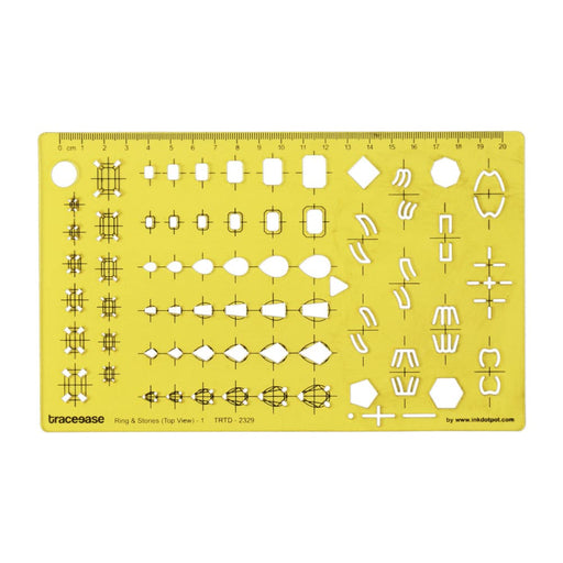 Top View 1 Ring And Stones Jewellery Templates Drafting