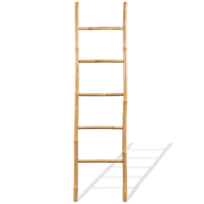 Towel Ladder With 5 Rungs Bamboo 150 Cm Atiok