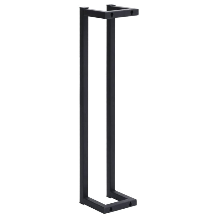 Towel Rack Black 12.5x12.5x60 Cm Iron Txpkok