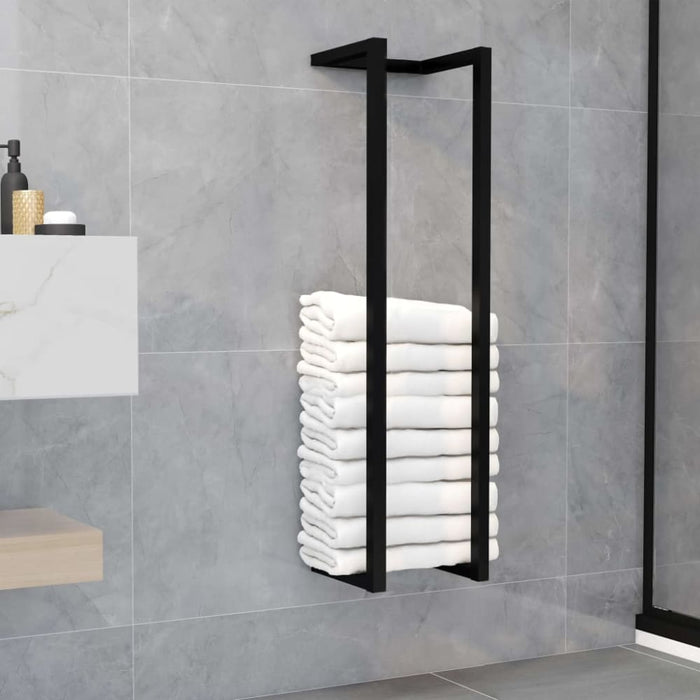 Towel Rack Black 25x20x95 Cm Iron Txpkon