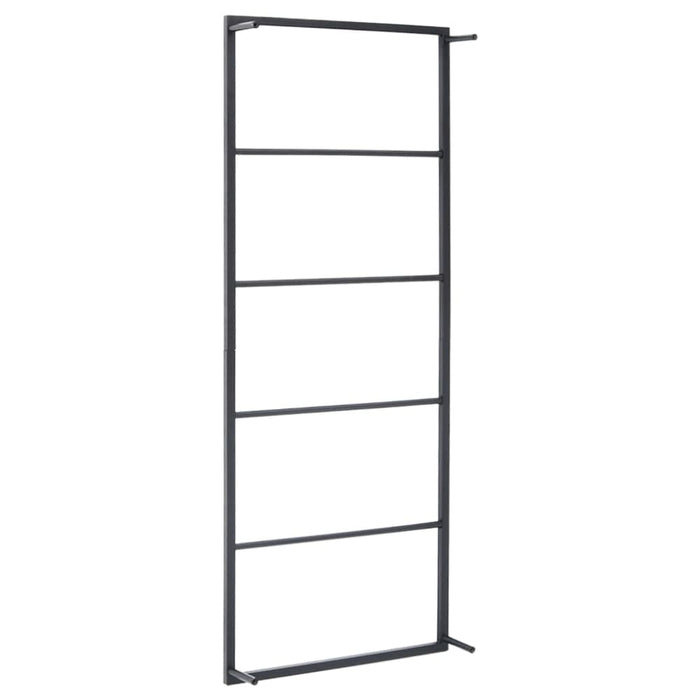 Towel Rack Black 45x10x115 Cm Steel Ttloon