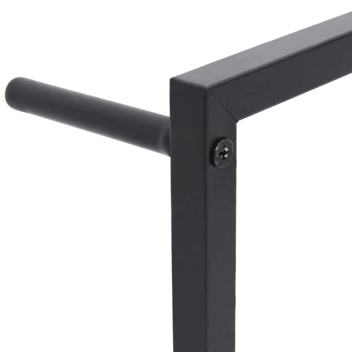 Towel Rack Black 45x10x115 Cm Steel Ttloon