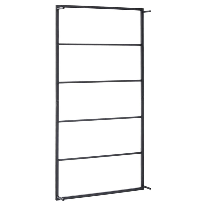 Towel Rack Black 60x10x116 Cm Steel Ttloxb