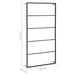 Towel Rack Black 60x10x116 Cm Steel Ttloxb