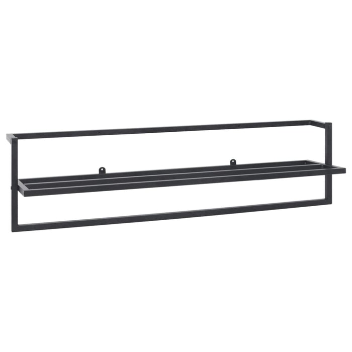 Towel Rack Black 95x25x22 Cm Iron Ttloxx