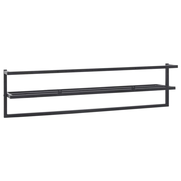 Towel Rack Black 95x25x22 Cm Iron Ttloxx