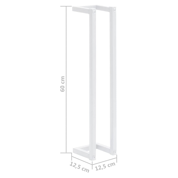 Towel Rack White 12.5x12.5x60 Cm Steel Ttlool