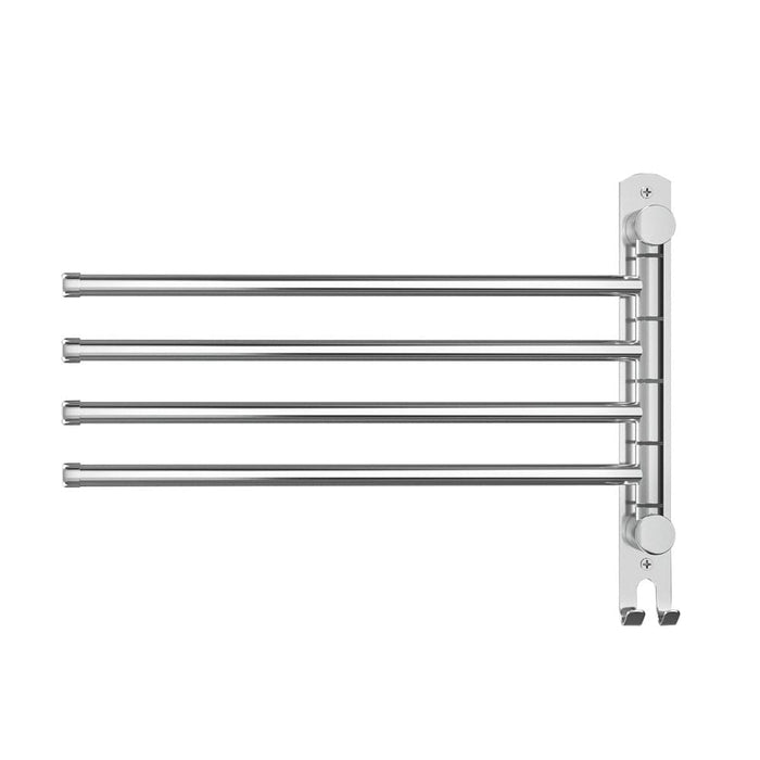 Towel Rail Rack Holder 4 Bars Wall Mounted Stainless Steel