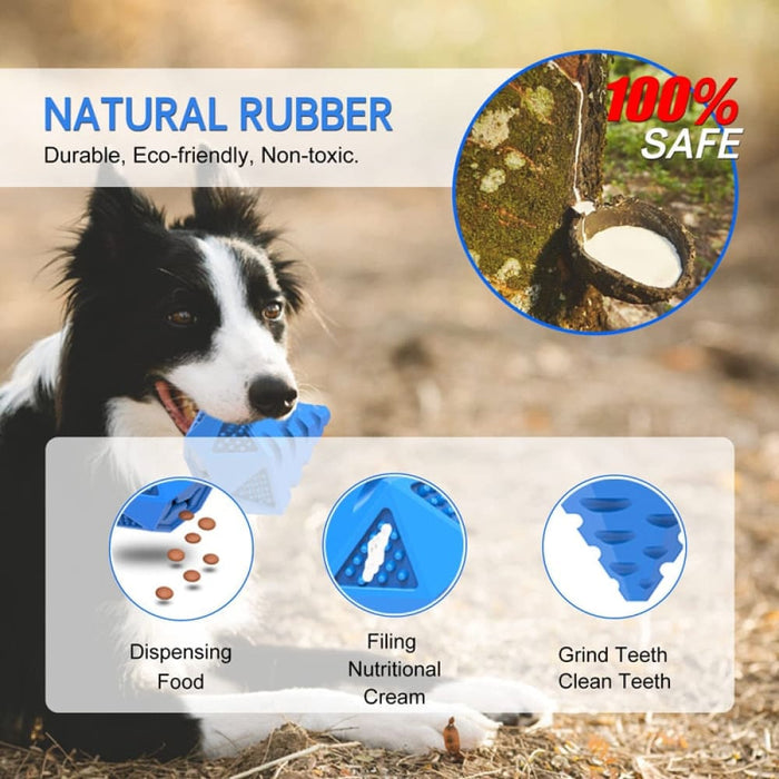 Non-toxic Cleaning Teeth Rubber Pet Puzzle Treat Toy