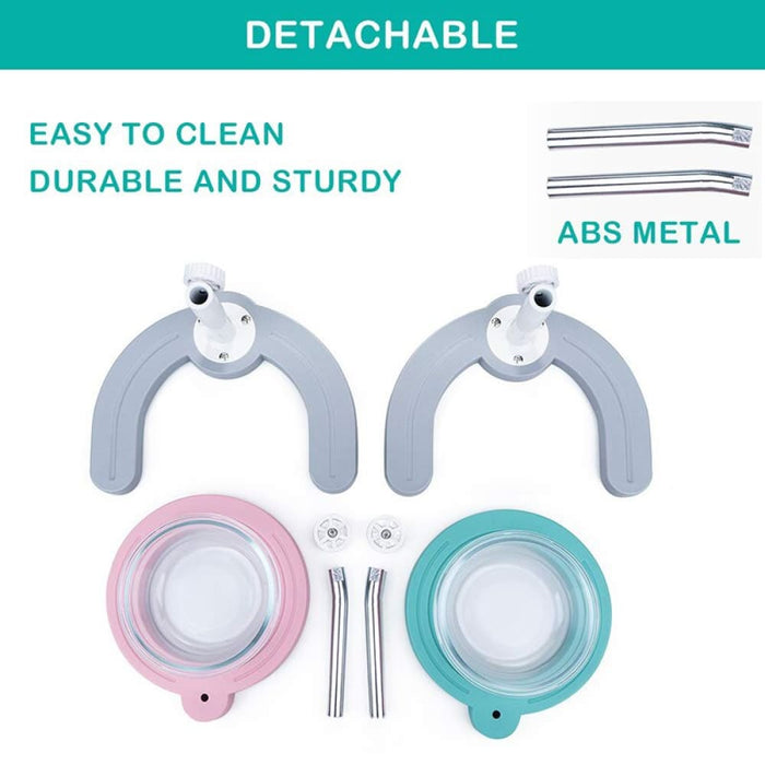 Non-toxic Removable Adjustable Height Dog Dish Pet Food