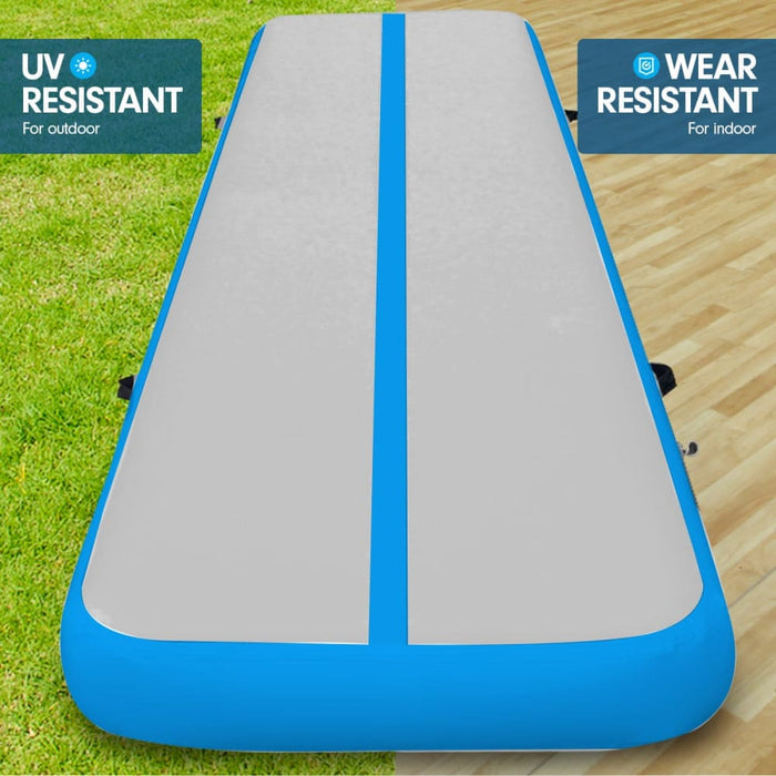 7m x 1m Air Track Inflatable Gymnastics Mat Tumbling - Grey