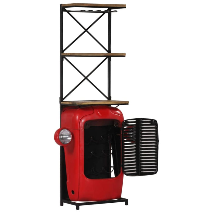 Tractor Wine Cabinet 49x32x183 Cm Solid Mango Wood Xainio