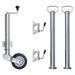 Trailer Jack Wheel 60 Mm With 2 Support Tubes And Split