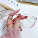 Transparent Anti Blue Light Round Glasses Frame For Women