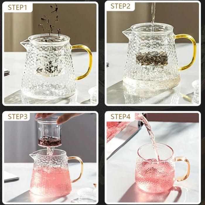 Transparent Glass Teapot For Tea