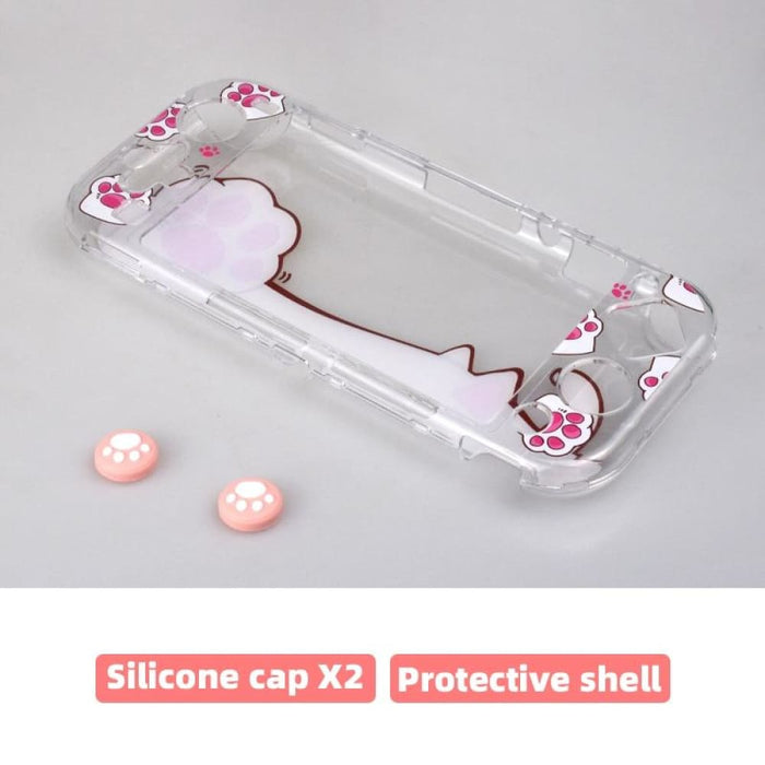 Transparent Hard Cat Paw Style Protective Case For Nintendo