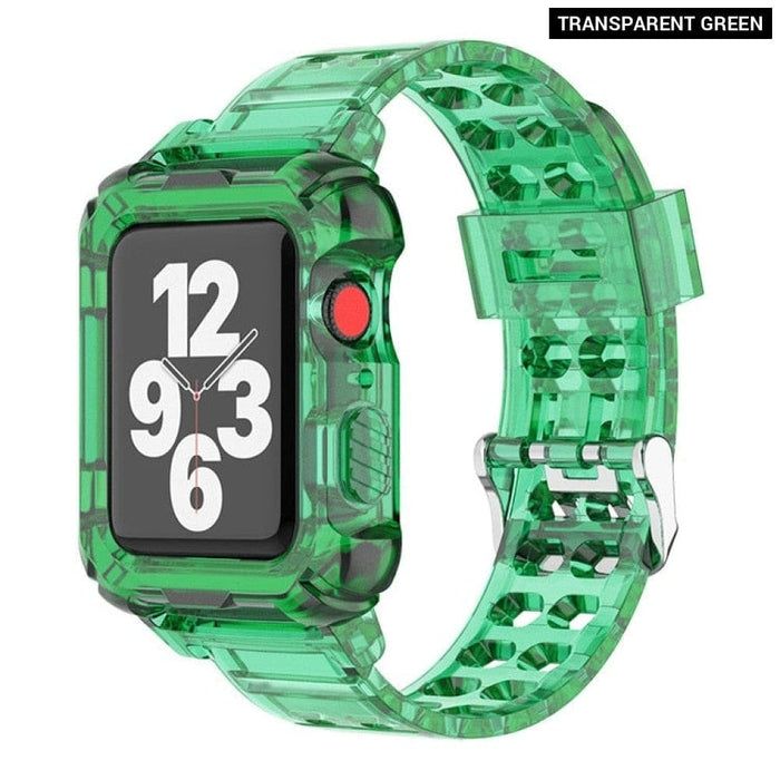 Transparent Silicone Strap Case For Apple Watch