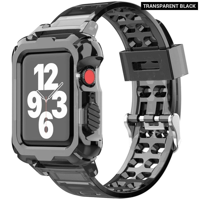 Transparent Silicone Strap Case For Apple Watch