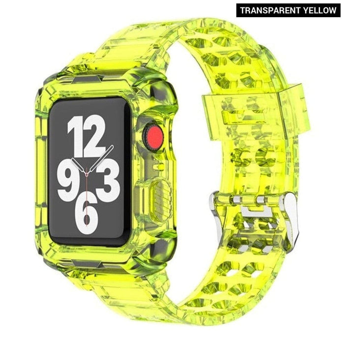 Transparent Silicone Strap Case For Apple Watch