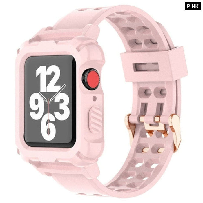 Transparent Silicone Strap Case For Apple Watch