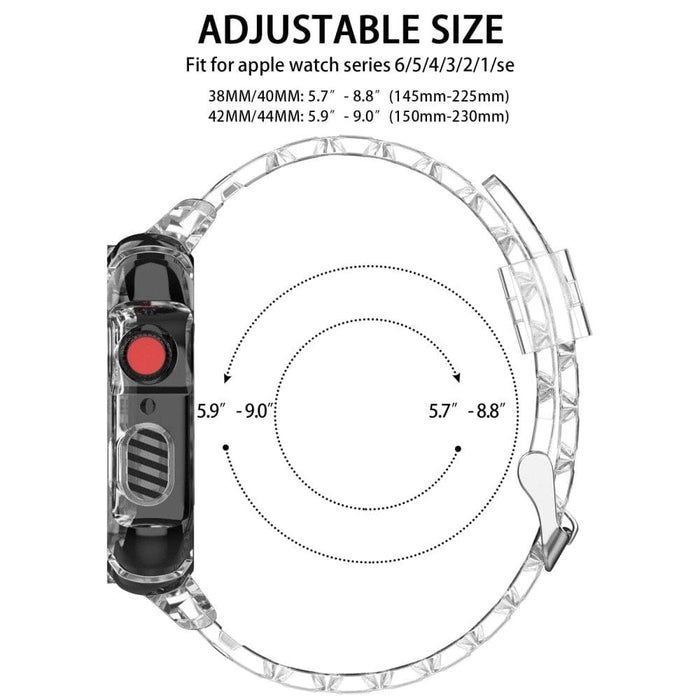 Transparent Silicone Strap Case For Apple Watch