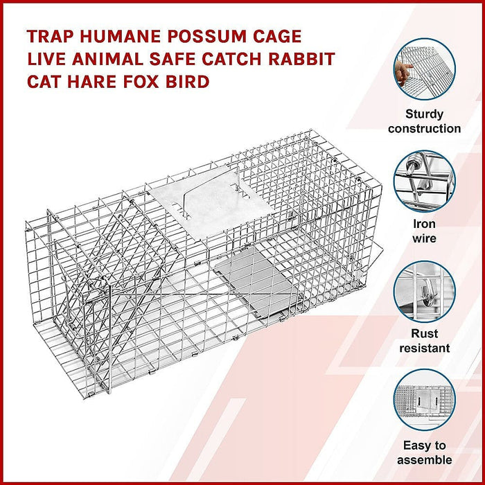 Trap Humane Possum Cage Live Animal Safe Catch Rabbit Cat