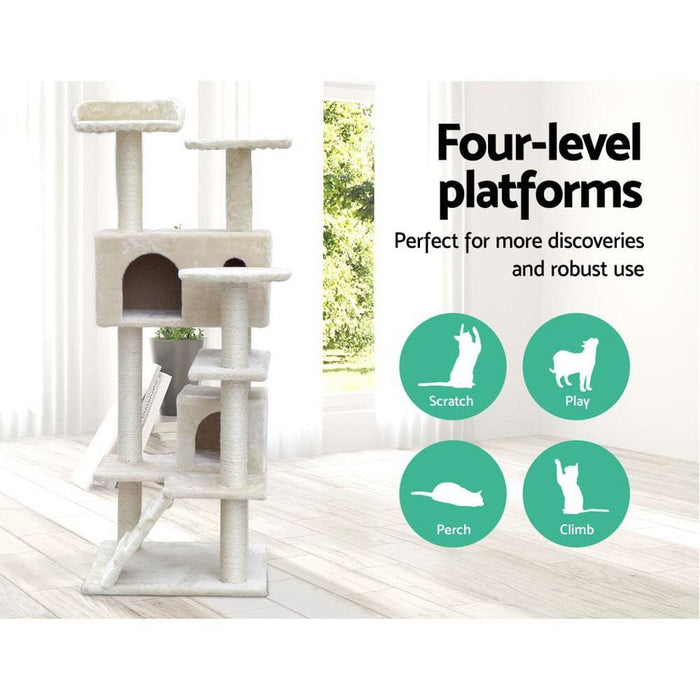 I.pet Cat Tree 134cm Trees Scratching Post Scratcher Tower