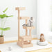 Cat Tree 45.5x49x103 Cm Solid Wood Pine Nxalan