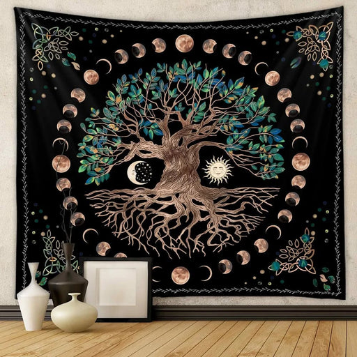 Tree of Life Mushroom Forest Tapestry Bohemian Dream Decor