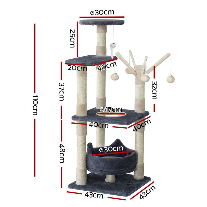 I.pet Cat Tree Scratching Post Scratcher Tower Condo House