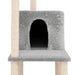 Cat Tree With Sisal Scratching Posts Light Grey 144.5 Cm