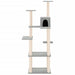 Cat Tree With Sisal Scratching Posts Light Grey 153 Cm