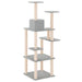 Cat Tree With Sisal Scratching Posts Light Grey 153 Cm