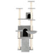 Cat Tree With Sisal Scratching Posts Light Grey 154 Cm