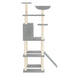 Cat Tree With Sisal Scratching Posts Light Grey 166 Cm